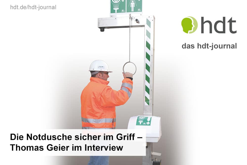 Die Notdusche sicher im Griff – Thomas Geier im Interview